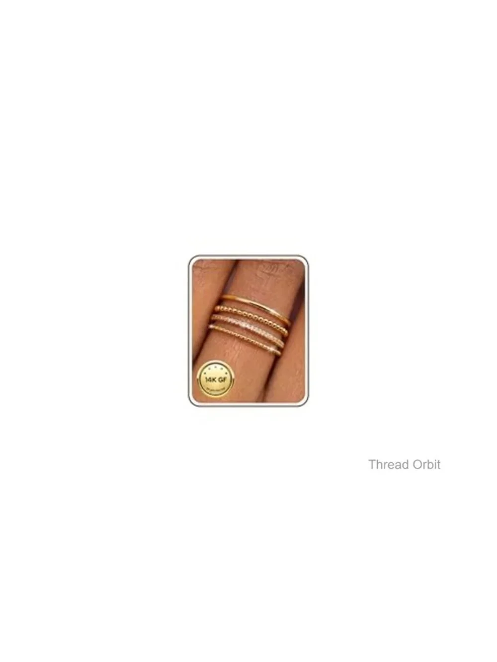 4Pcs Stackable Rings Set 14K Gold Plated Non Tarnish Thin Thumb Ring Knuckle